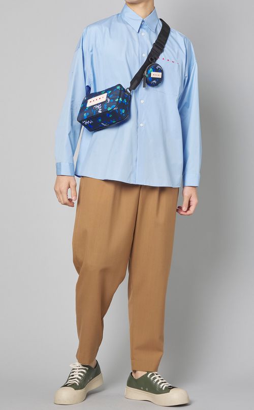 トロピカルウールタックパンツ