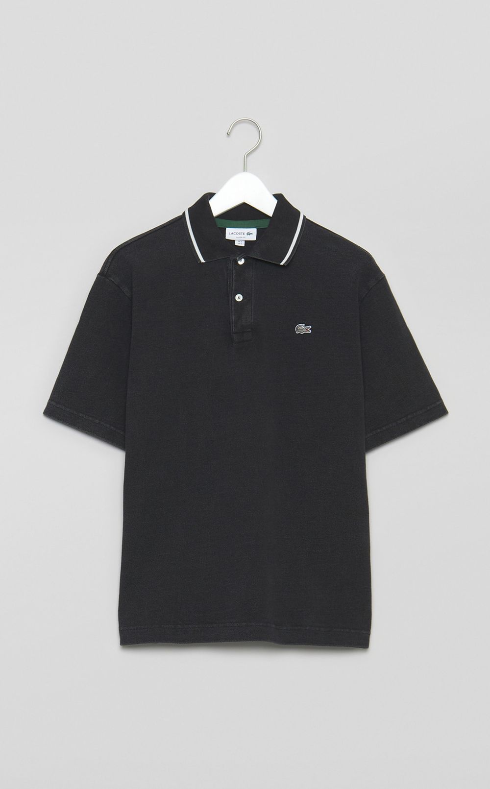 リブニットインディゴポロシャツ