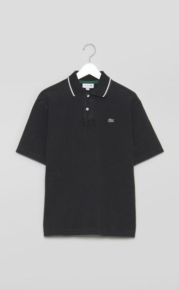 リブニットインディゴポロシャツ