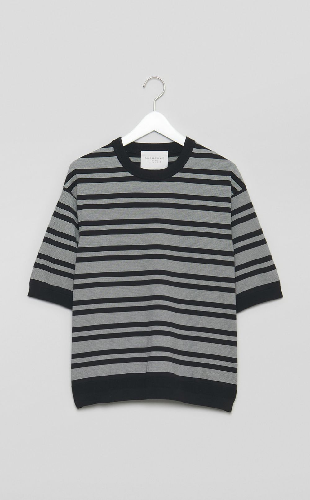 ショートスリーブボーダーニットTシャツ