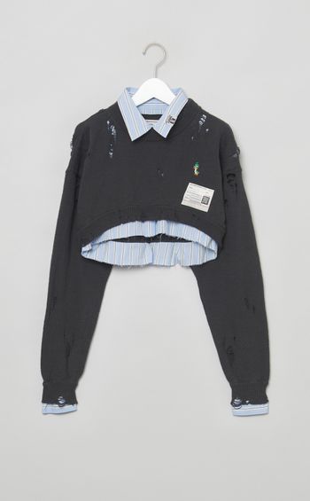 クロップドレイヤードプルオーバー