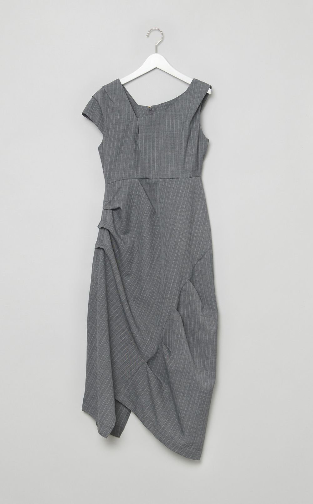 ストライプアシンメトリーワンピース