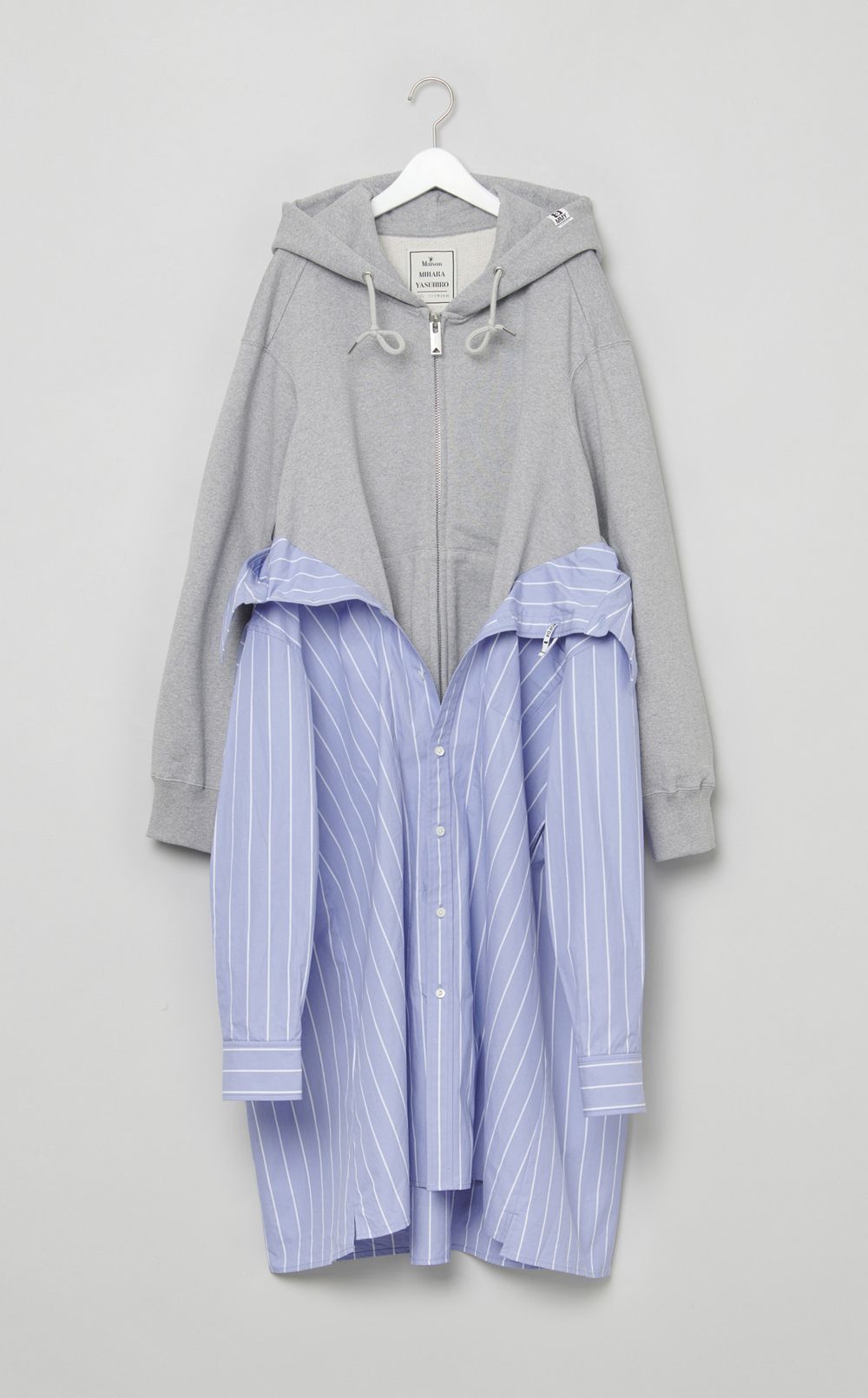 シャツコンバインフーディワンピース