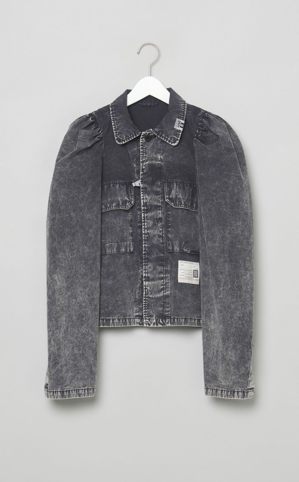 ミリタリーパフスリーブシャツ