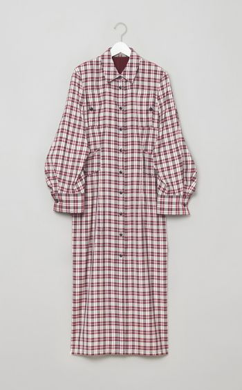 チェックシャツワンピース