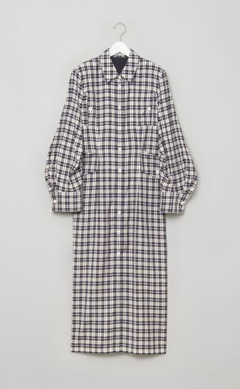 チェックシャツワンピース