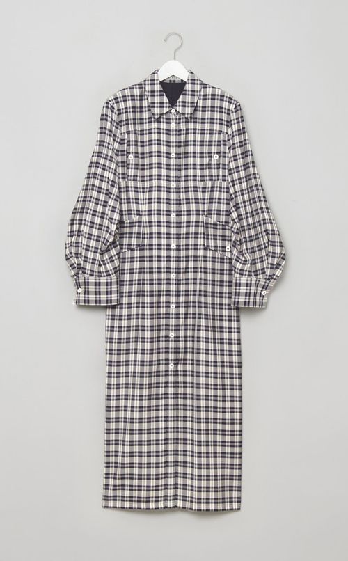 チェックシャツワンピース
