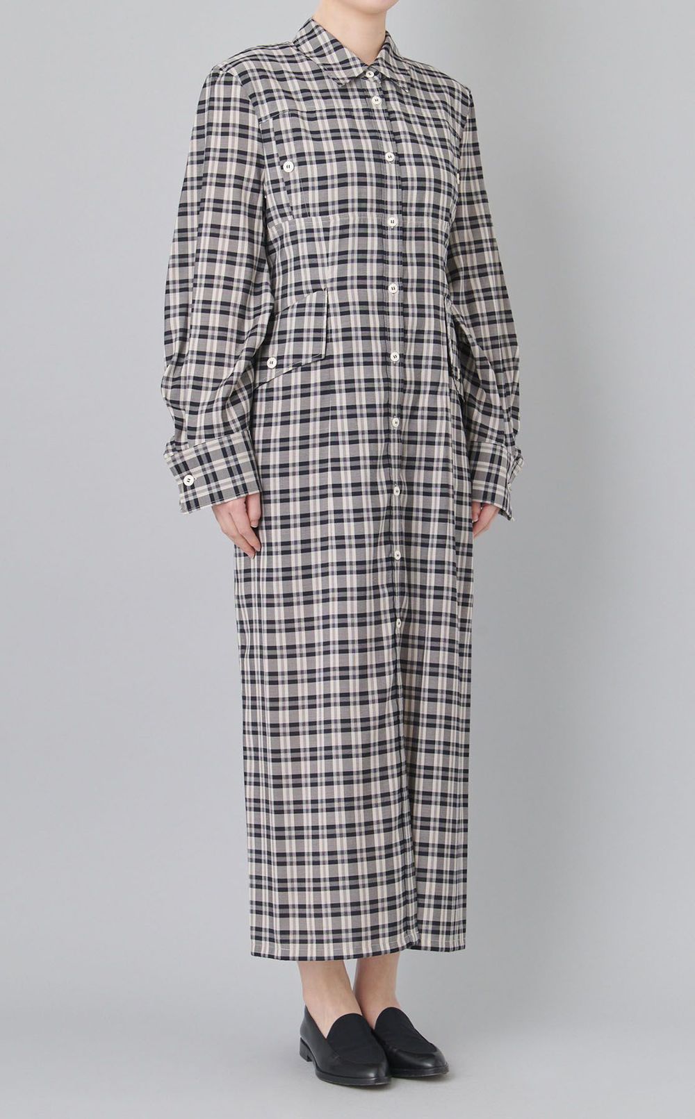 チェックシャツワンピース