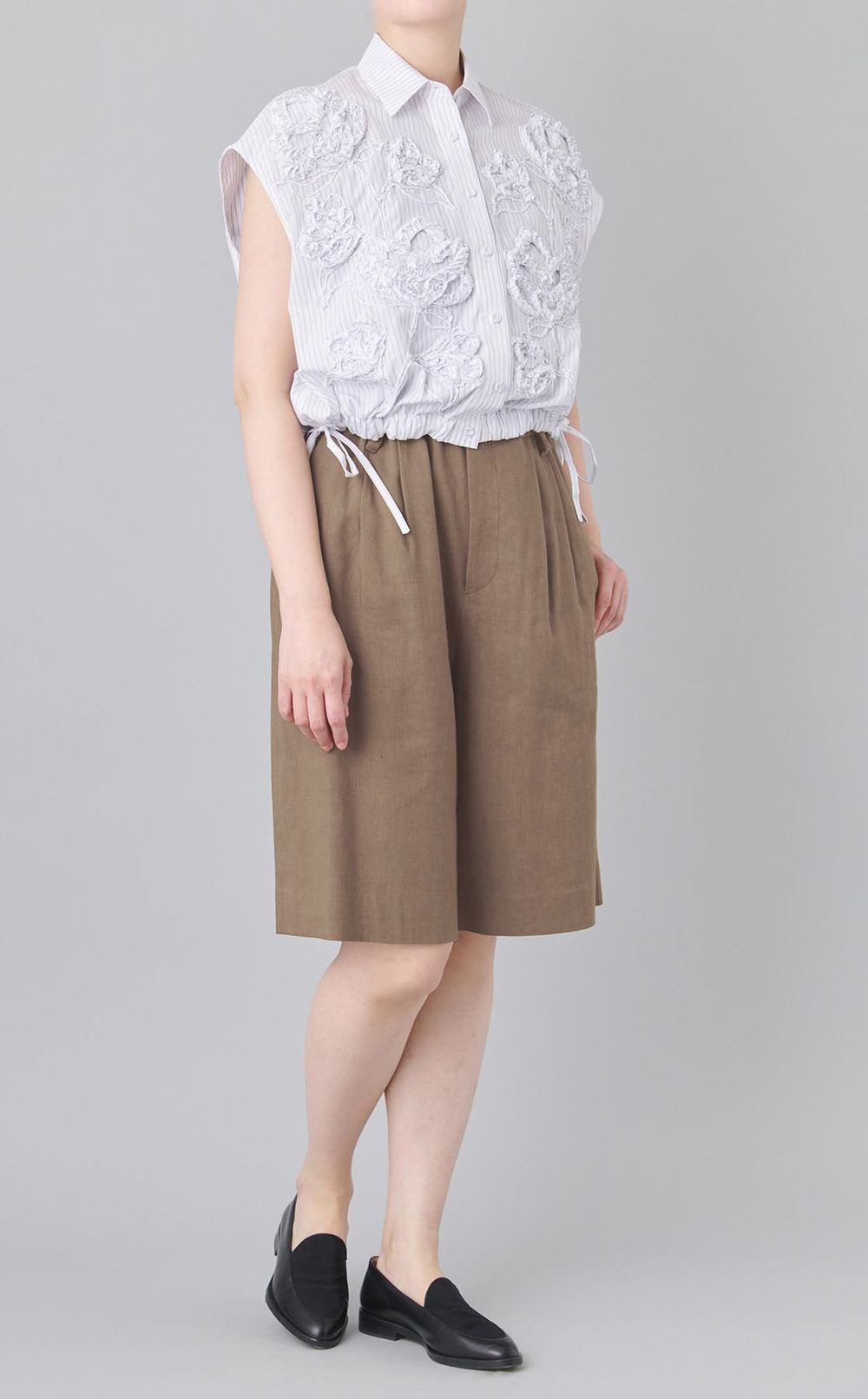 リネンウールハーフショートパンツ