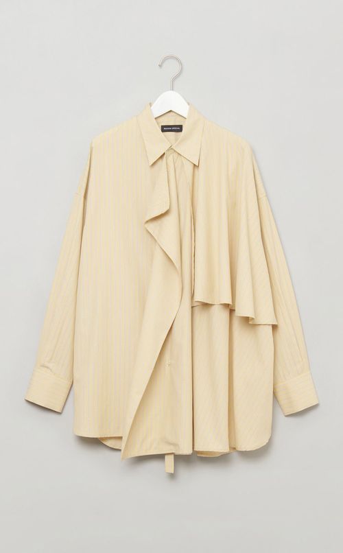 アシンメトリードレープシャツ