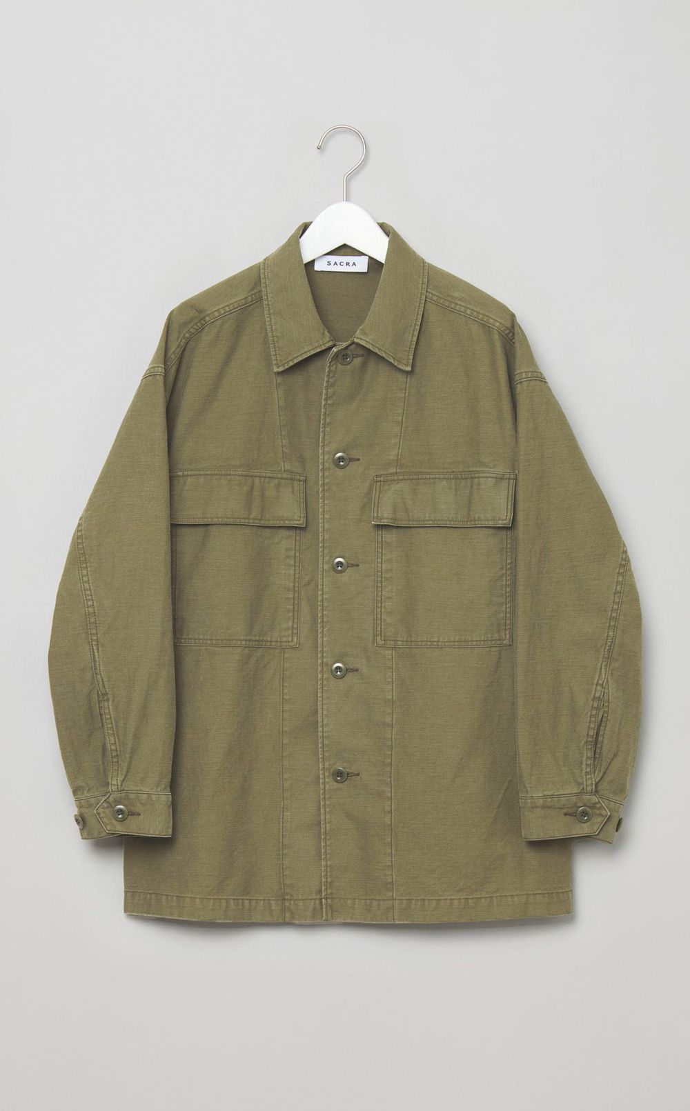 バックサテンミリタリージャケット