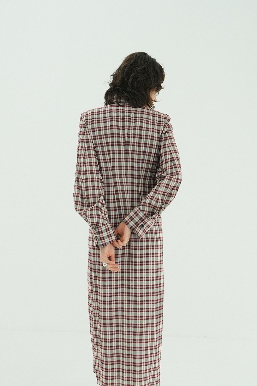 チェックシャツワンピース