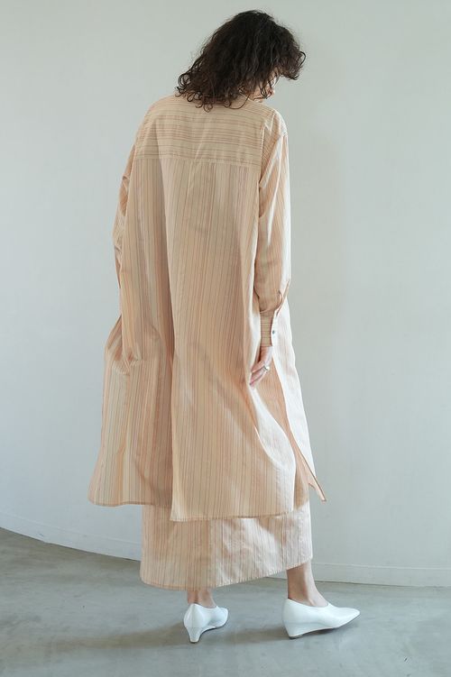 2wayストライプシャツワンピース