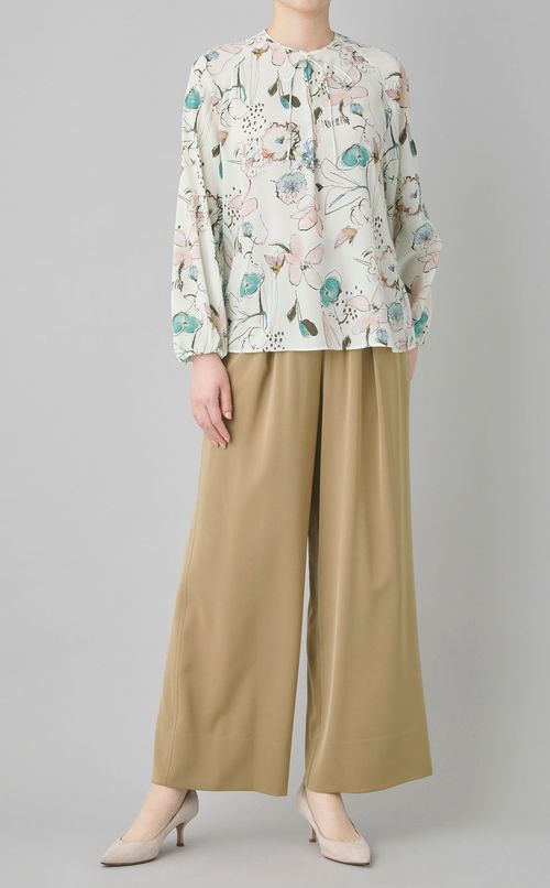 ストレッチイージーワイドパンツ