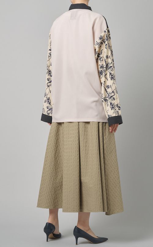 【reADdress】パッチワークパジャマシャツ