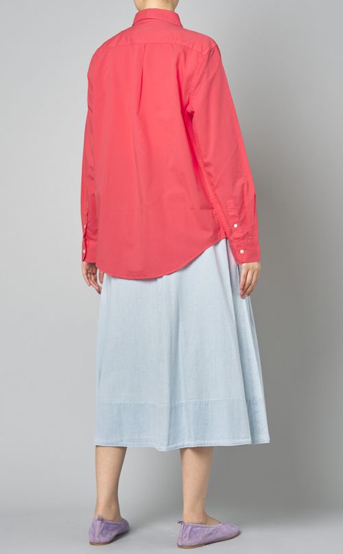 フロントボタンコットンシャツ