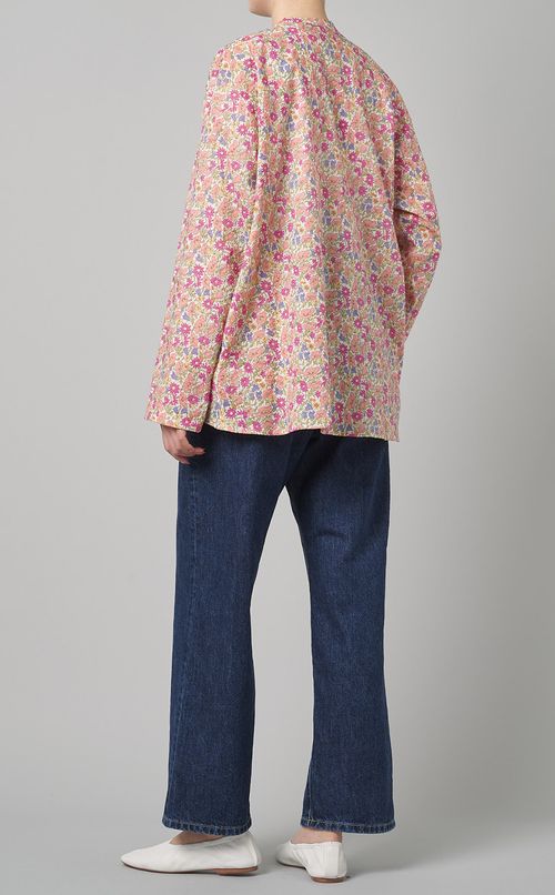 フラワープリントシャツジャケット