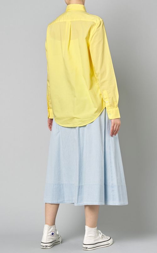 フロントボタンコットンシャツ