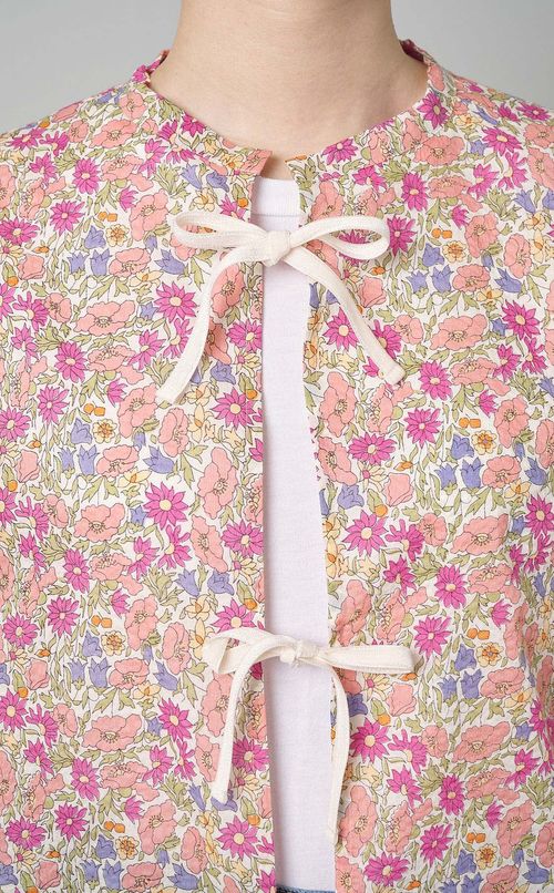 フラワープリントシャツジャケット