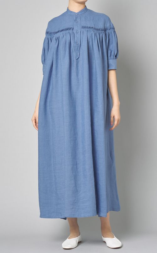 リネンタックパフスリーブワンピース