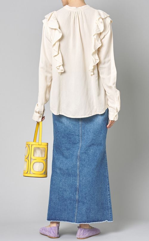 チュールコンビバケットバッグ