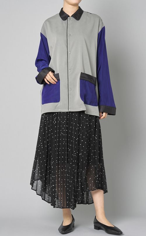 【reADdress】パッチワークパジャマシャツ