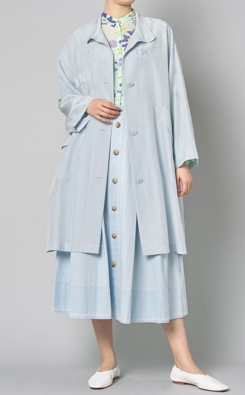 コットンシルクライトコート