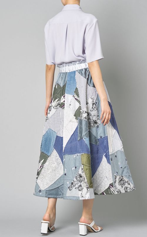 【reADdress】パッチワークギャザースカート