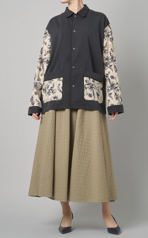 【reADdress】パッチワークパジャマシャツ