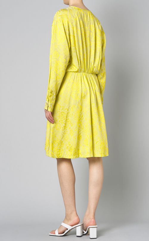 ジャガードギャザー切替ワンピース