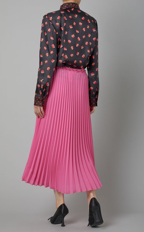 セーブルプリーツミディスカート