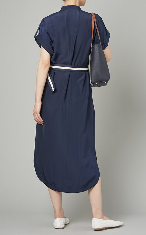 ベルト付ハーフスリーブワンピース