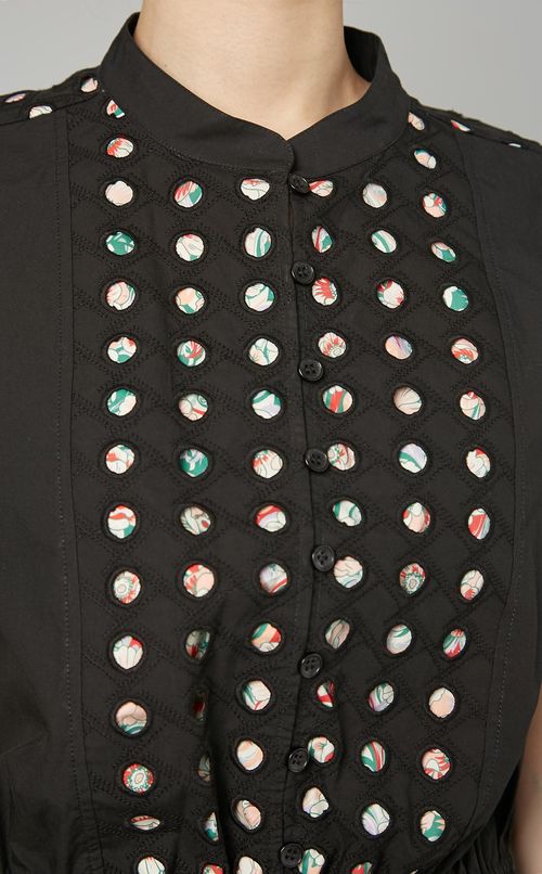 マルチアイレットパフスリーブトップス