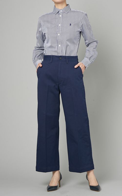 ワイドチノクロップドパンツ