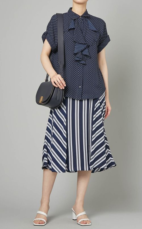 ストライプパネルスカート