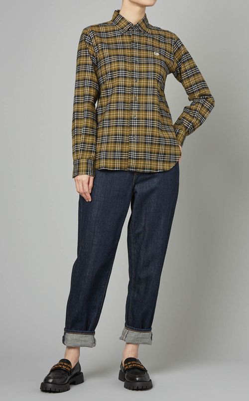 起毛チェックボタンダウンシャツ