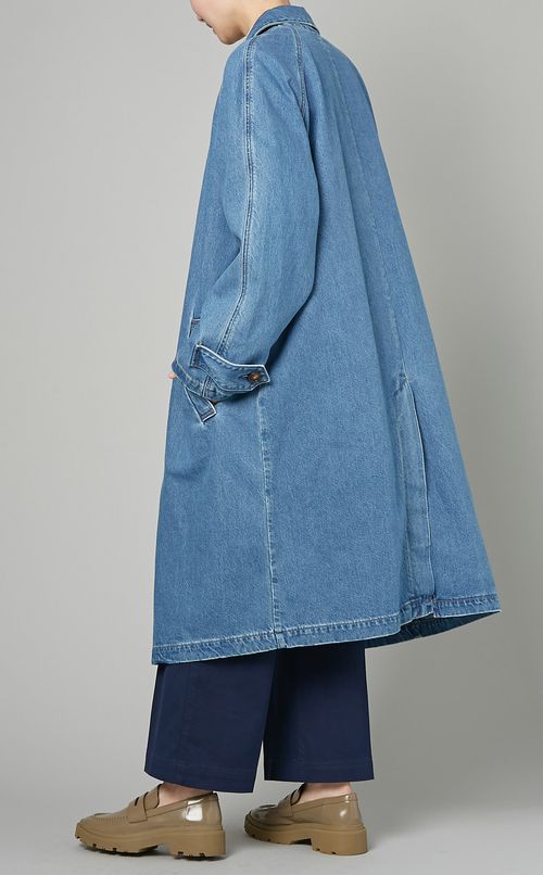 デニムミディシングルジャケット