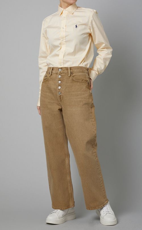 クロップドワイドデニムパンツ