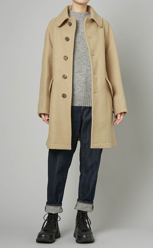 クルーネックウールニットプルオーバー