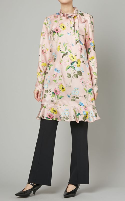 ミニリボンス卜レッチクレープパンツ