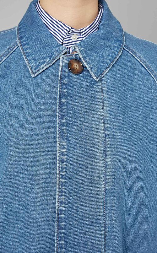 デニムミディシングルジャケット