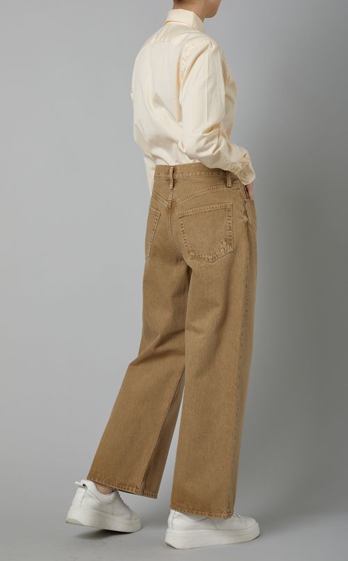 クロップドワイドデニムパンツ