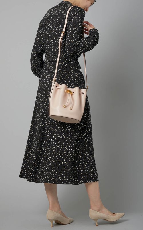 ウエストリボンプリントドレス