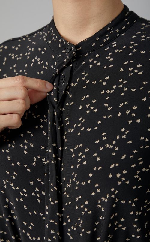 ウエストリボンプリントドレス