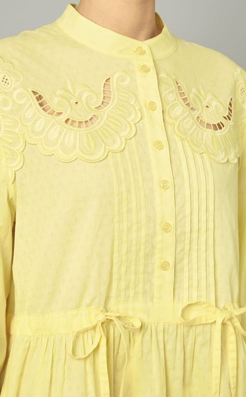 エンブロイダリーコットンワンピース