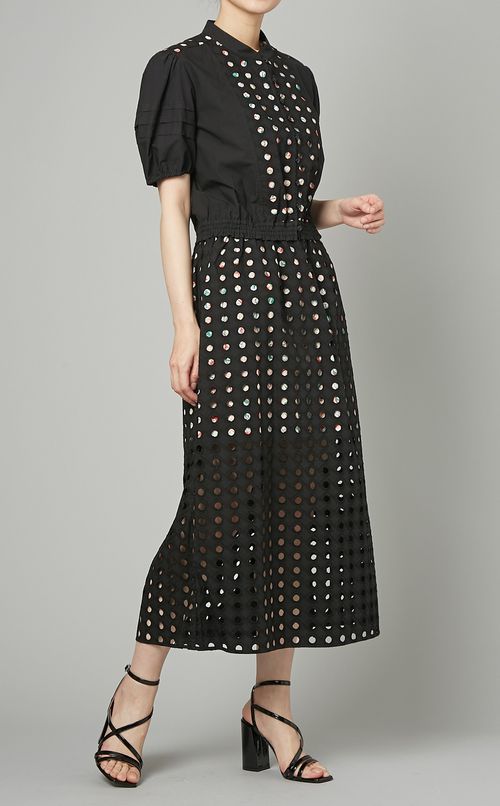 マルチアイレットパフスリーブトップス