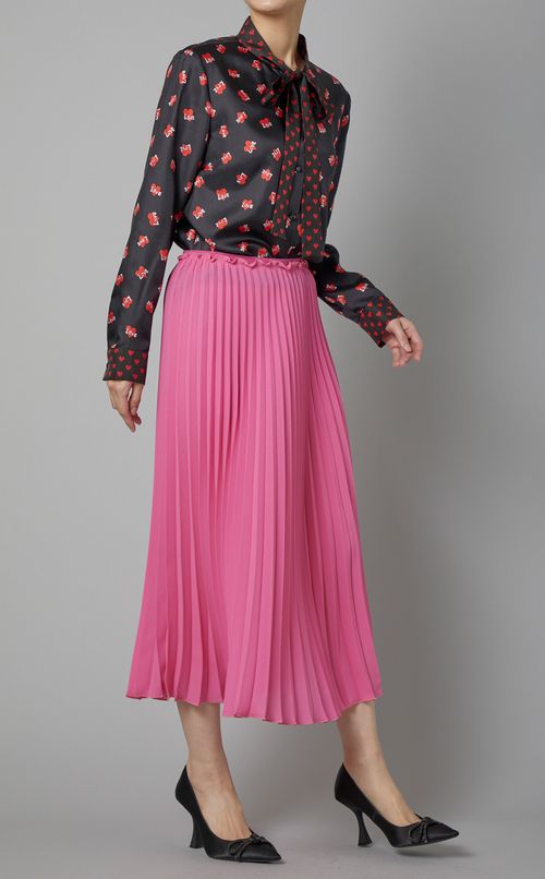 セーブルプリーツミディスカート