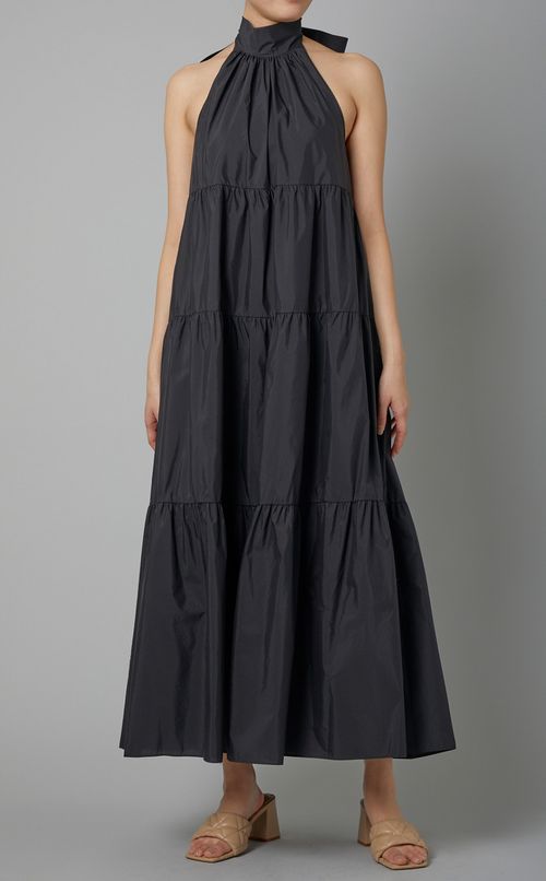 ホルターネックティアードワンピース