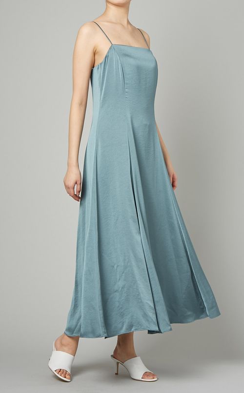サテンキャミソールマキシワンピース