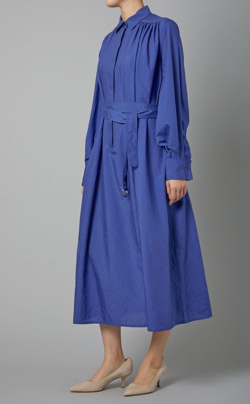 ギャザーシャツワンピース